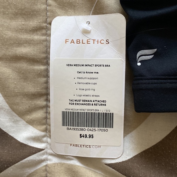 Fabletics - Vera Black Medium Impact Sports Bra - Large - Picture 3 of 6